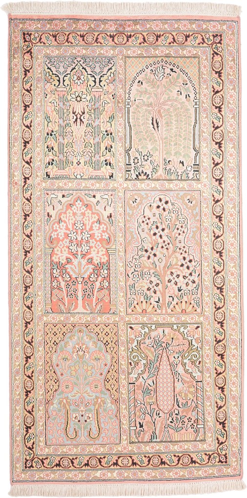 Cashmere Silk Tappeto orientale 160 x 80 (Indian) Annodato A Mano