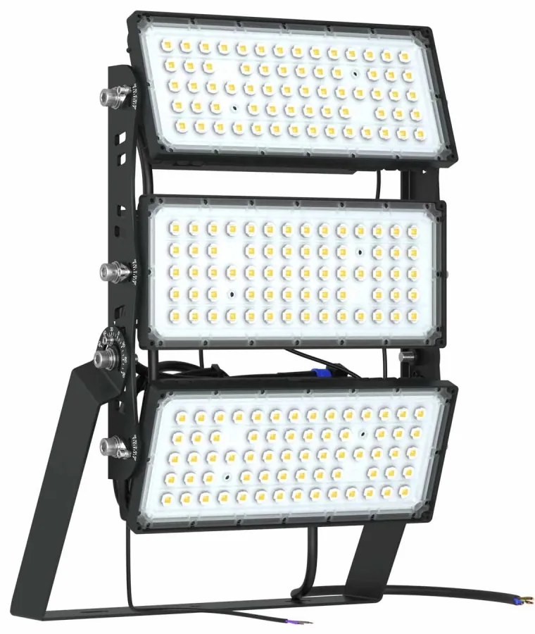 Faro Modulare LED 600W IP66, 167lm/W, Dimmerabile DALI - INVENTRONICS Colore Bianco Naturale 4.000K, Scegli l'angolo di illuminazione 30°, Scegli le staffe dei moduli Orientabili