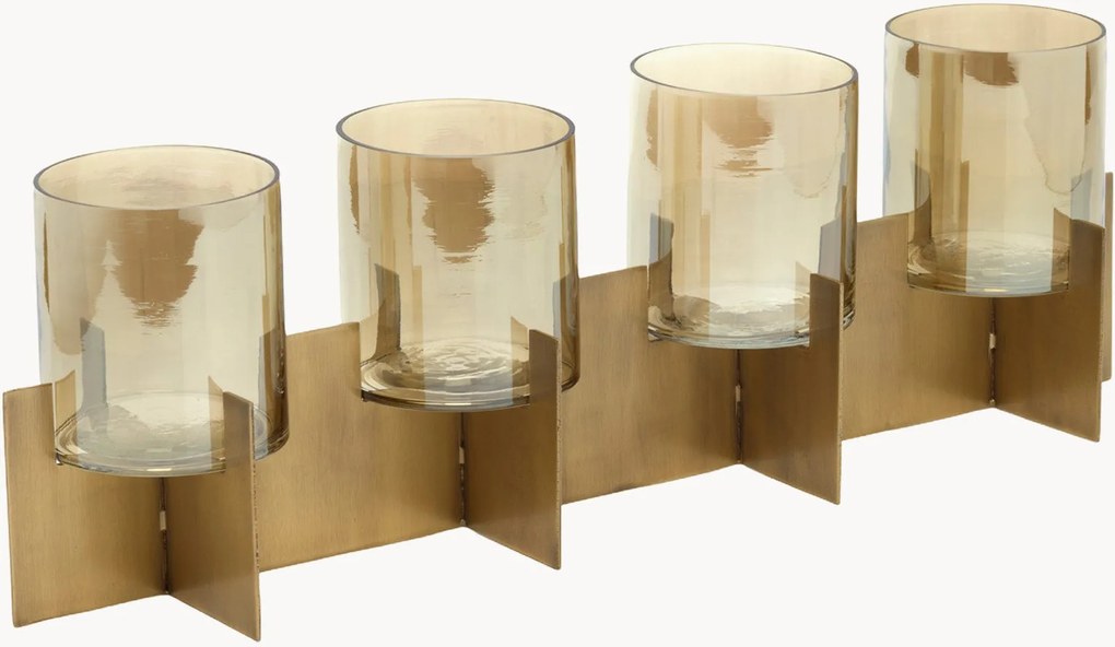 Portacandele in ottone Quarta