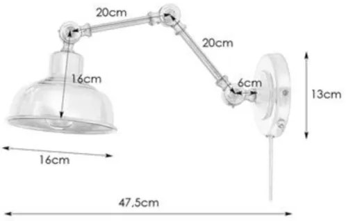 Markslöjd 108115 - Applique GRIMSTAD 1xE27/60W/230V