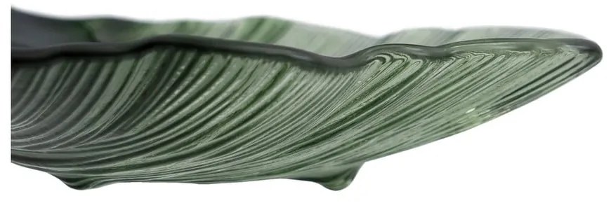 Vassoio decorativo in vetro 16x17 cm Gingko - Ixia