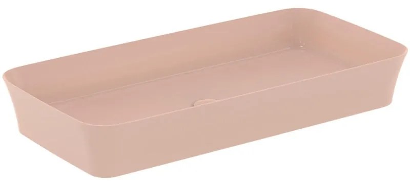 Lavabo da appoggio IDEAL STANDARD rettangolare in ceramica L 80 x H 12 x P 40 cm rosa piletta non inclusa