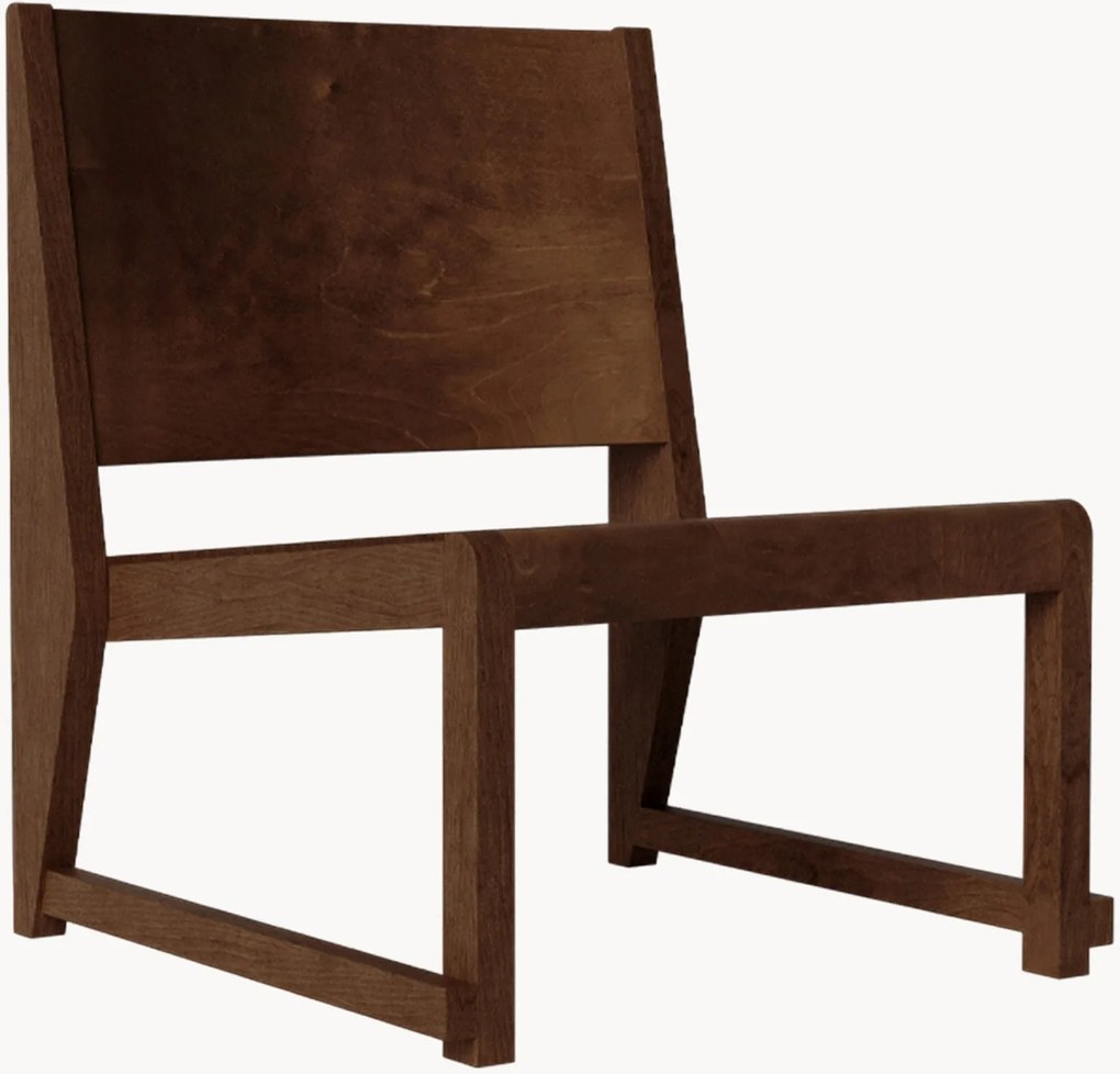 Poltrona lounge in legno di betulla 01