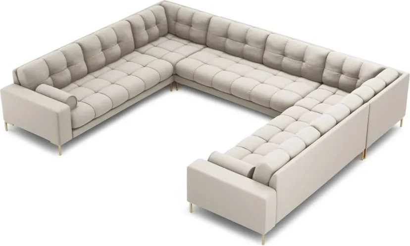 Divano angolare imbottito Bali 9 posti - L327 x l256 x h75
