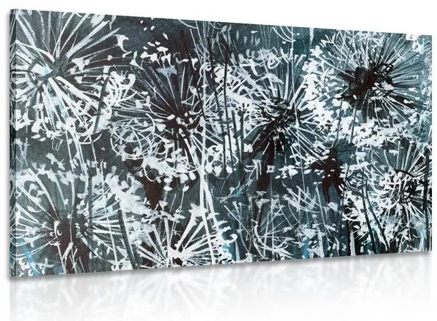 Quadro su tela – Soffione con elementi astratti