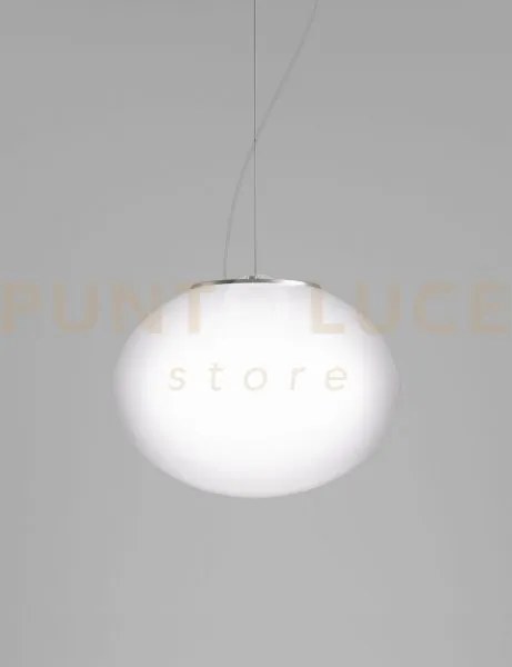 Lucciola sospensione p bianco satinato e nickel satinato e l32ff le...