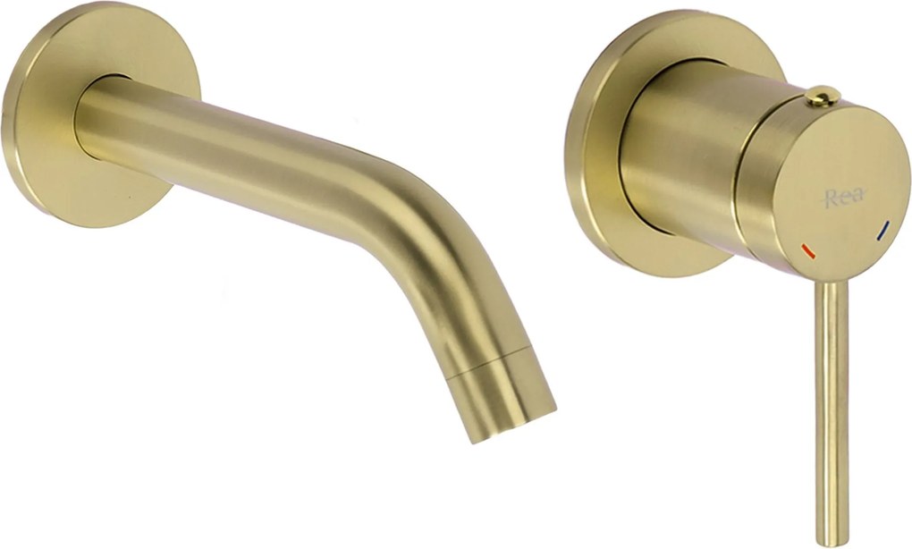 Rubinetto da parete Rea Clif Brush Gold