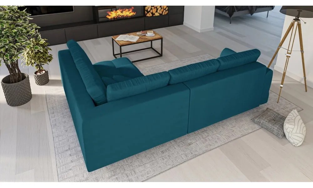 Divano angolare turchese (angolo destro) Ariella - Ropez