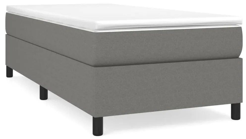 Giroletto a molle grigio scuro 90x200 cm in tessuto