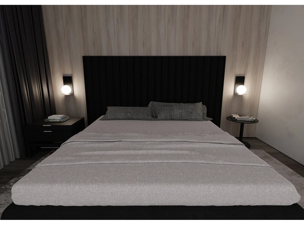 Applique Minimal 1 Luce Indiretta Agni Con Base In Acciaio Nero E Vetro Opale