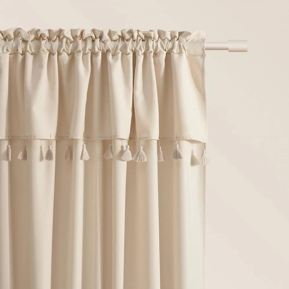 Tenda crema Astoria con nappe su nastro di legatura 140 x 280 cm