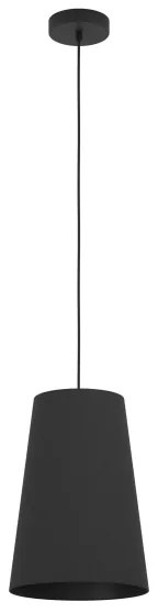 Eglo 390132 - Lampadario a sospensione con filo PETROSA 1xE27/40W/230V nero