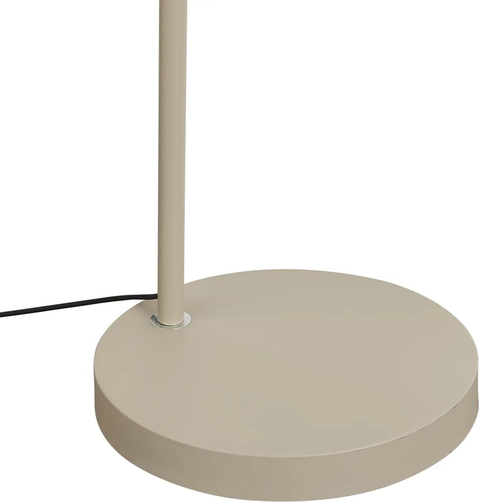 Lampada da terra per esterni Japandi beige con paralume in corda nera IP44 - Arc Jayla