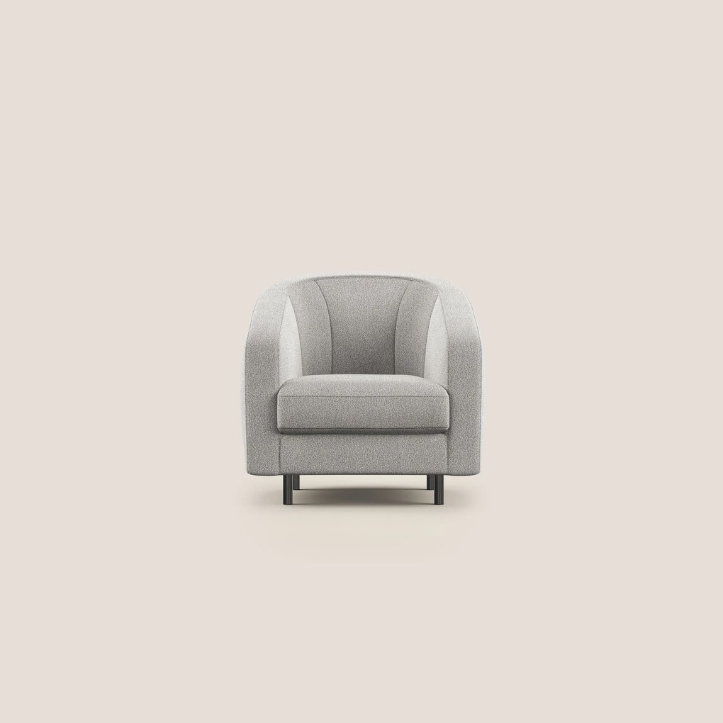 Pandora Poltroncina in morbido tessuto bouclé impermeabile T07 grigio