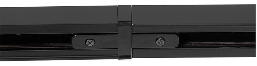 Sistema a binario industriale nero con 5 faretti monofase - Suplux