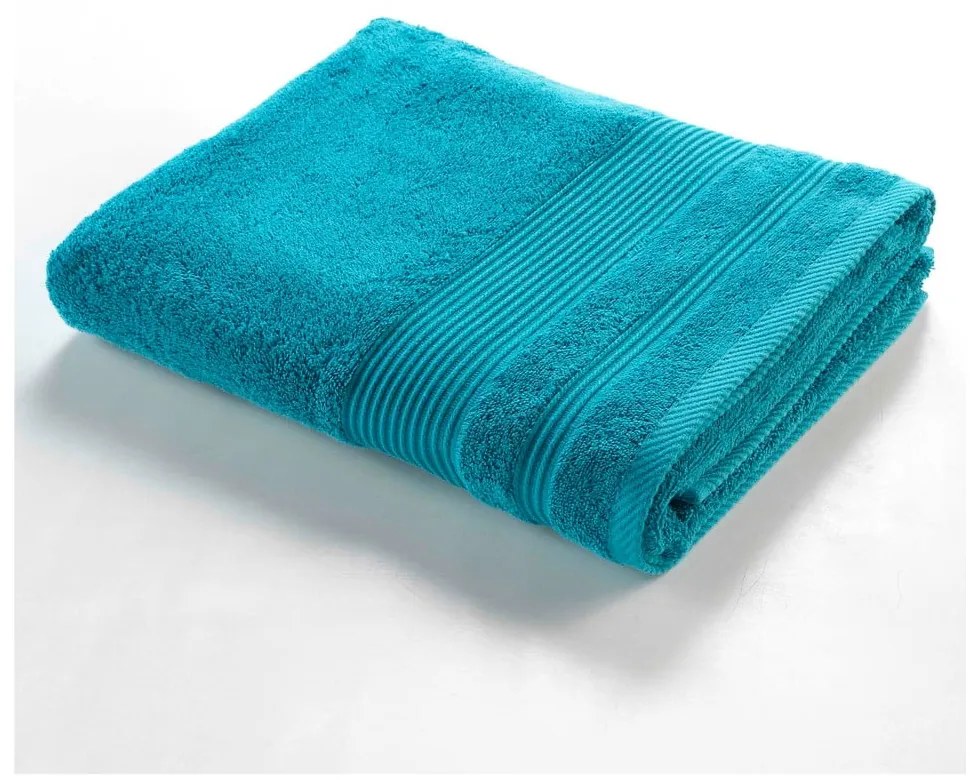 Asciugamano blu in spugna di cotone 90x150 cm Tendresse - douceur d'intérieur