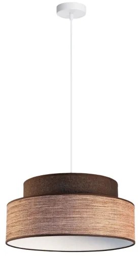 Lampadario a sospensione con filo GRACE 1xE27/60W/230V diametro 40 cm marrone/beige