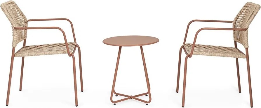 Tavolino da giardino rotondo in acciaio ø 45 cm Jable – Bizzotto