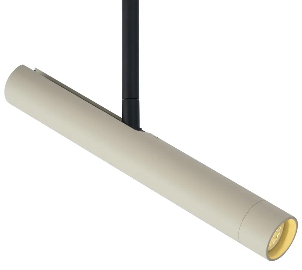 Faretto moderno beige e nero per sistema a binario monofase - Slimline Avery