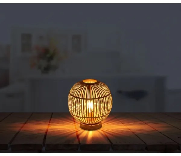 Globo 15368T - Lampada da tavolo HILDEGARD 1xE27/60W230V bambù