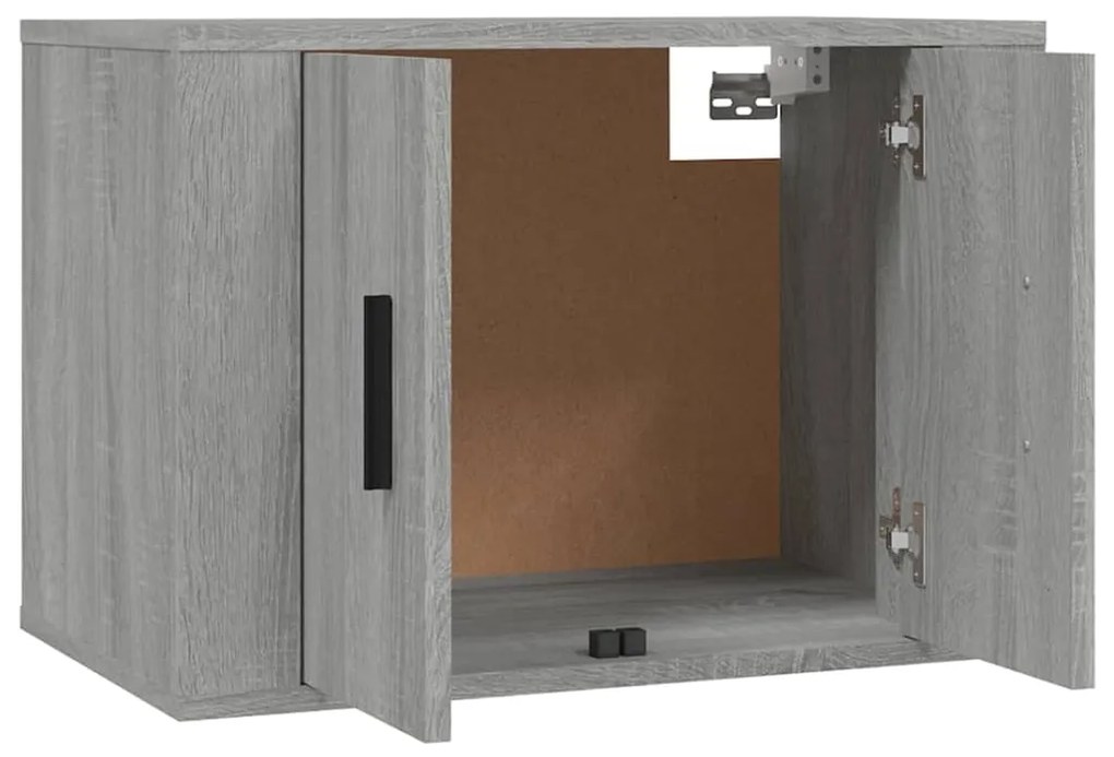 Set mobili porta tv 2 pz grigio sonoma in legno multistrato