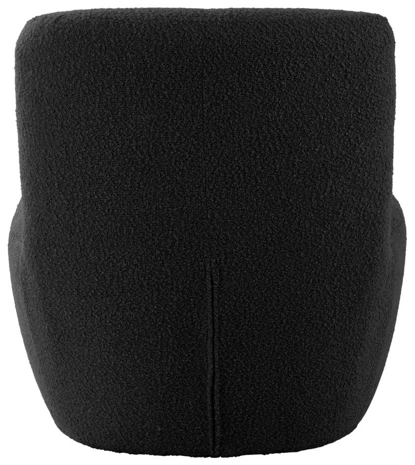 Poltrona nera in tessuto bouclé Ada - Leitmotiv