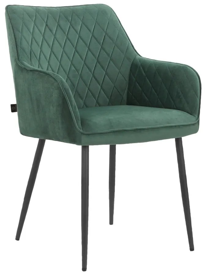 Set di sedie da pranzo verde in imbottito 2 pz Elvira – Støraa