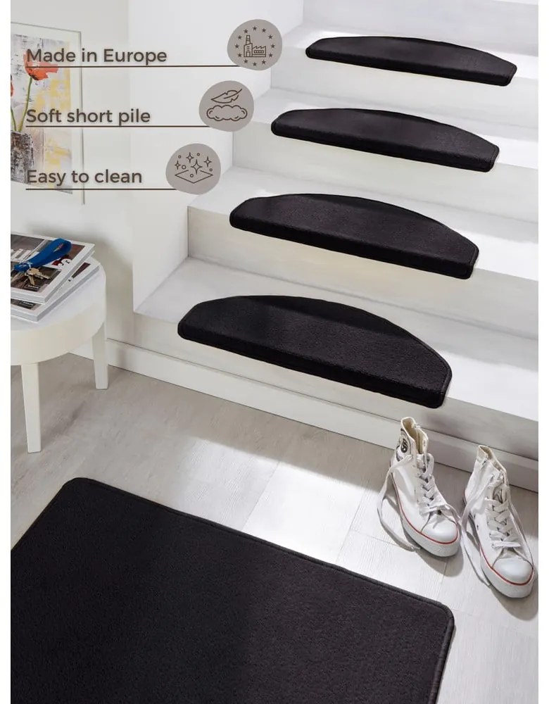 Set di 15 gradini neri , 23 x 65 cm Fancy - Hanse Home