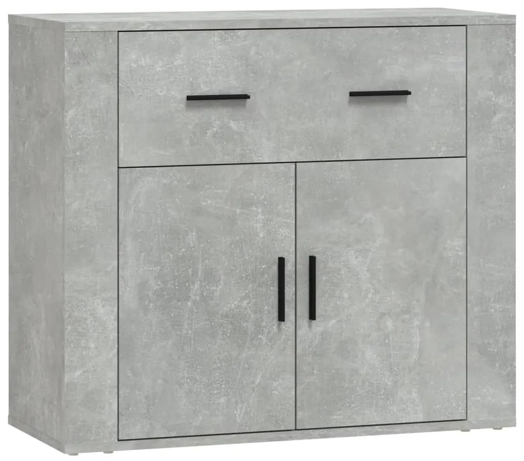 Credenza grigio cemento 80x33x70 cm in legno multistrato