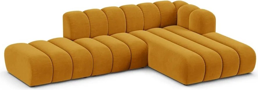 Divano angolare giallo ad angolo destro Lupine - Micadoni Home