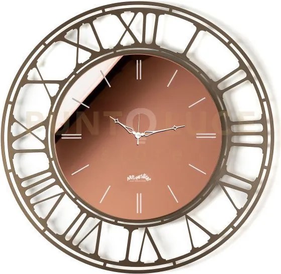 Orologio da parete axis 90 bronzo,crystal luxe ambra