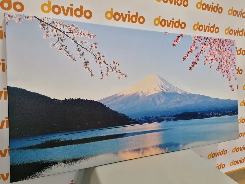 Quadro su tela – Vista dal lago sul Fuji