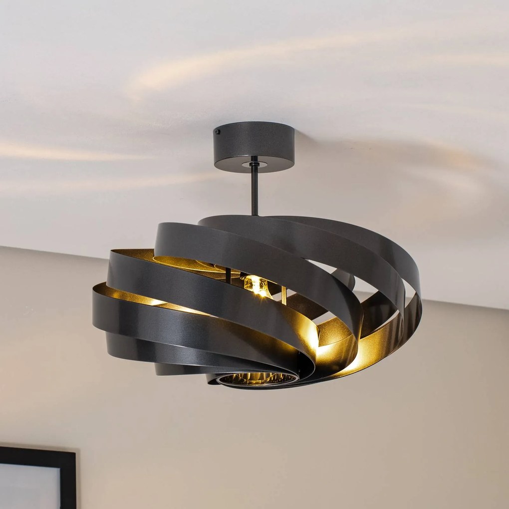 Euluna Plafoniera Vento, antracite, Ø 50 cm