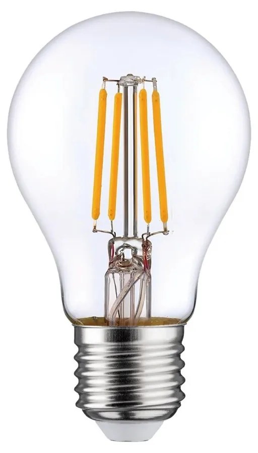 Lampada LED E27 6W a Filamento 140 lm/W Dimmerabile - A60 Colore Bianco Caldo 2.700K