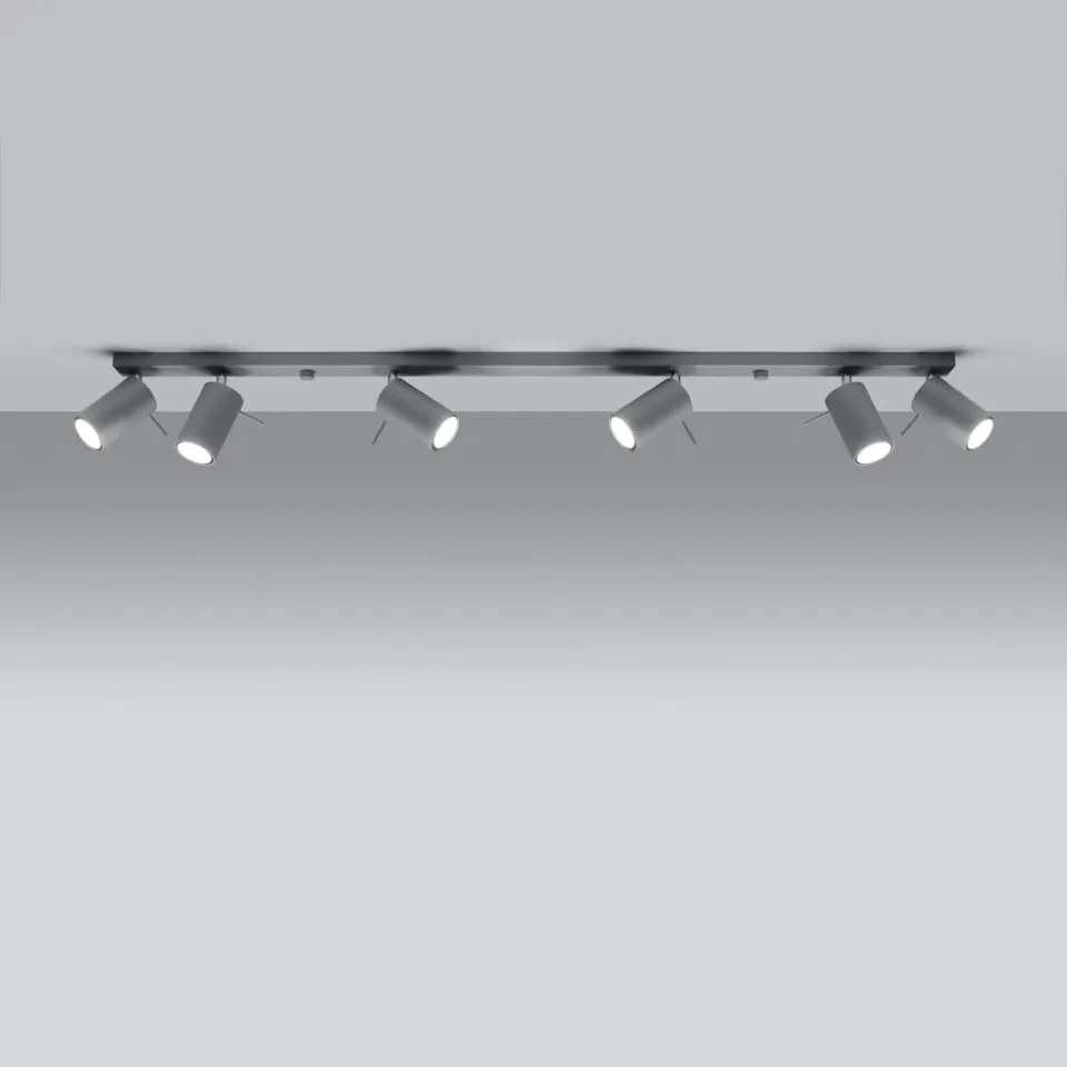 Lampada da Soffitto 6xGU10 RING 6L Orientabile in Acciaio