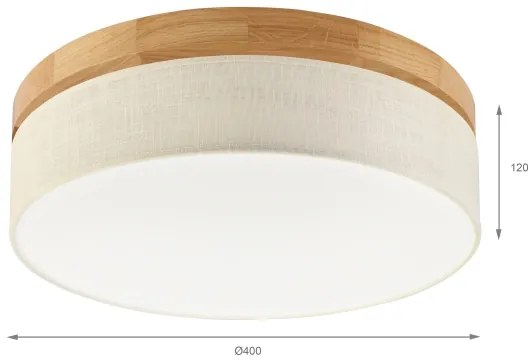 Brilagi - Plafoniera LED BELLADONNA LED/36W/230V Ø 40 cm crema/rovere