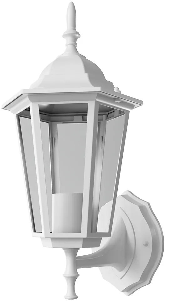 Applique Lanterna da Esterno IP54 E27 Bianca - Serie TOSCA 1A