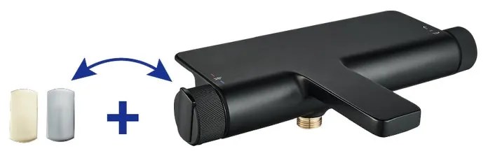 Rubinetto per doccia monocomando Neo nero opaco SENSEA