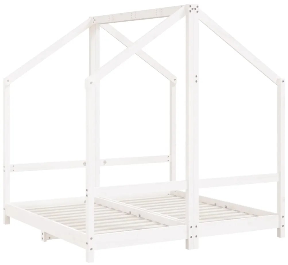 Giroletto per bambini bianco 2x(70x140)cm legno massello pino