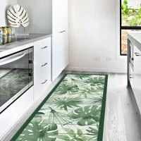 Passatoia da cucina antiscivolo Green Tropical 60x180 cm