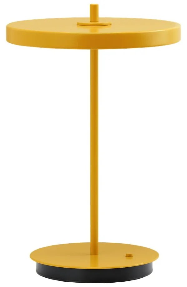 Lampada da tavolo LED gialla in metallo con paralume in metallo (altezza totale 31 cm) Asteria Move – UMAGE