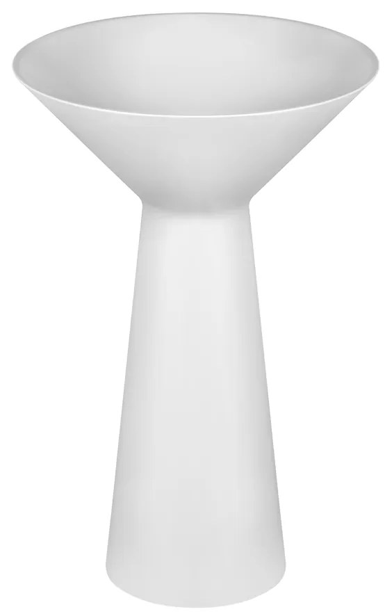 Lavabo a pavimento senza troppopieno con scarico a parete in cristalplant sifone incluso bianco Cono 45915 Gessi