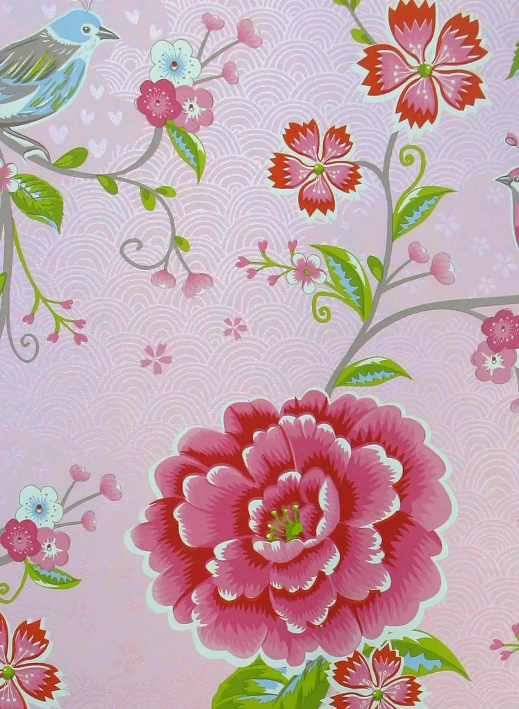 Eijffinger Carta da parati Birds in Paradise - Pink