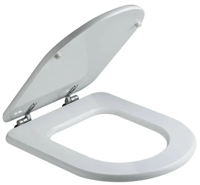 Tavoletta wc dedicata Dolomite Clodia in legno rivestito bianco con cerniere