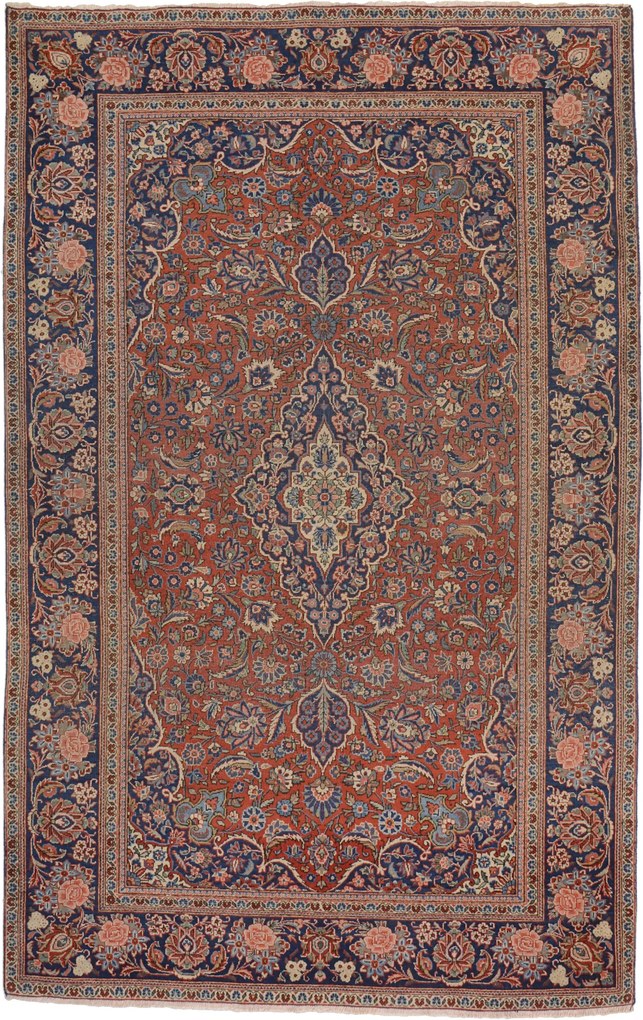 Kashan Tappeto 130 x 210 (Iran) Annodato A Mano