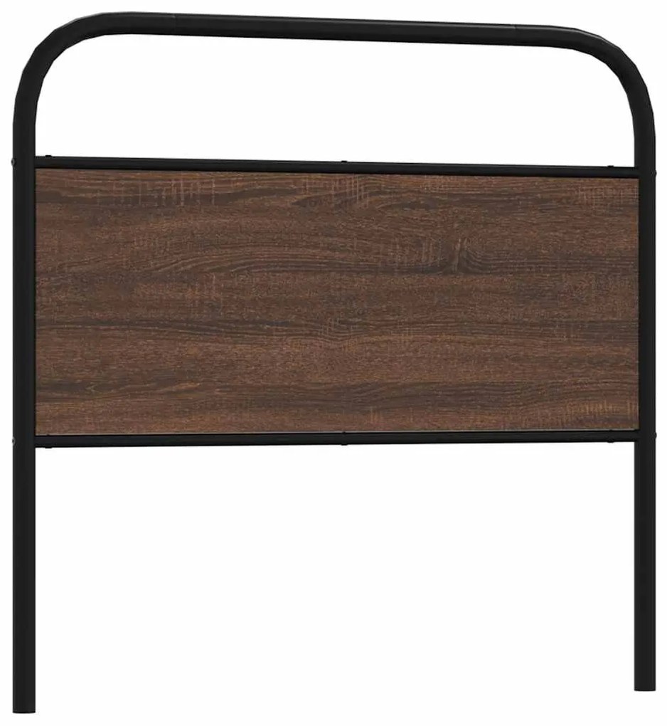 Testiera Rovere Marrone 107 Cm İn Acciaio E Truciolato /