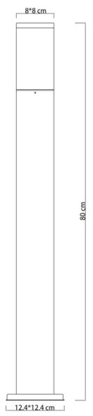 Globo 31732 - Lampada da esterno HERRI 1xE27/15W/230V 80 cm IP44