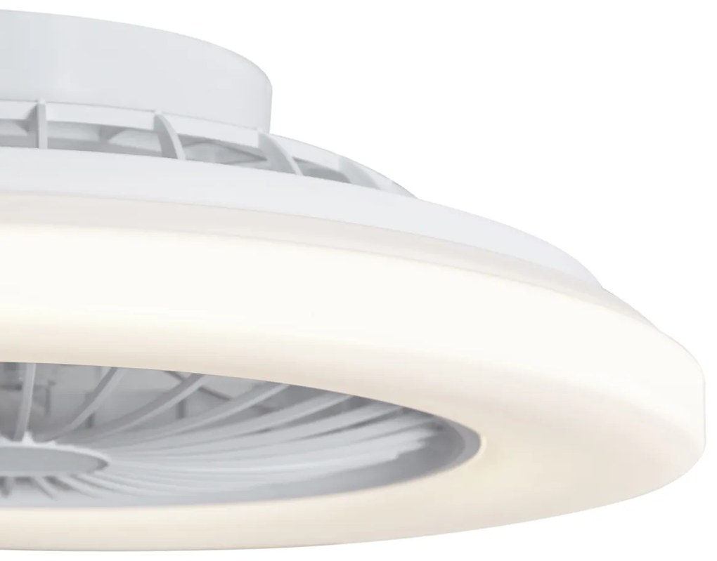 Ventilatore da soffitto bianco 48,5 cm incl. LED RGB dimmerabile con telecomando - Clemo