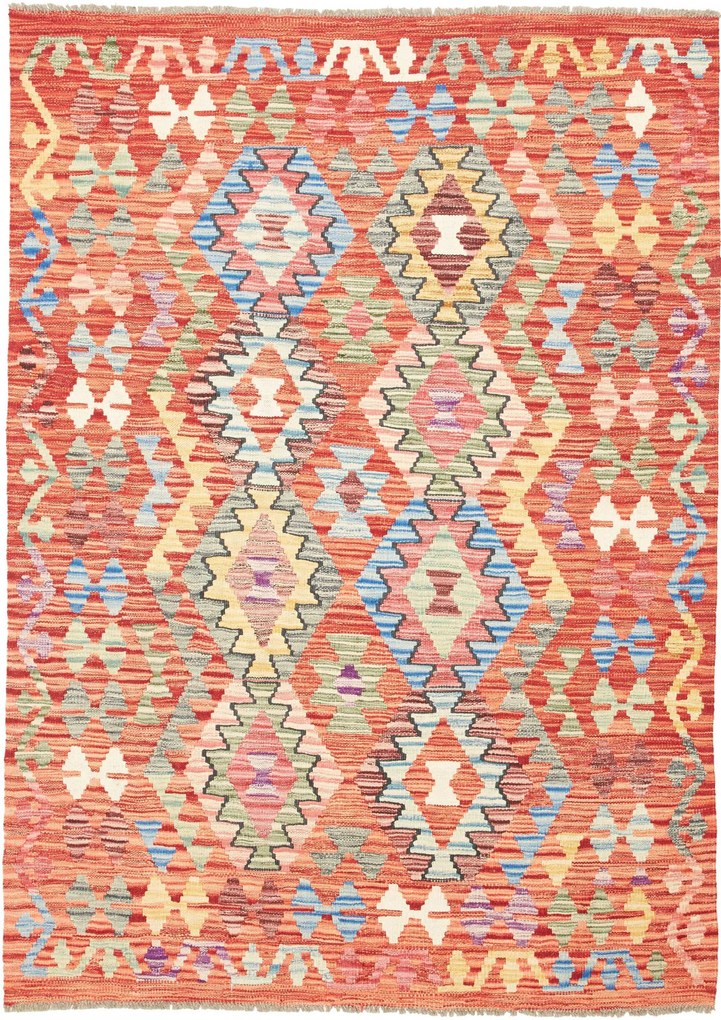 Kilim Tappeto 130x170 (Pakistan) Tessuto A Mano