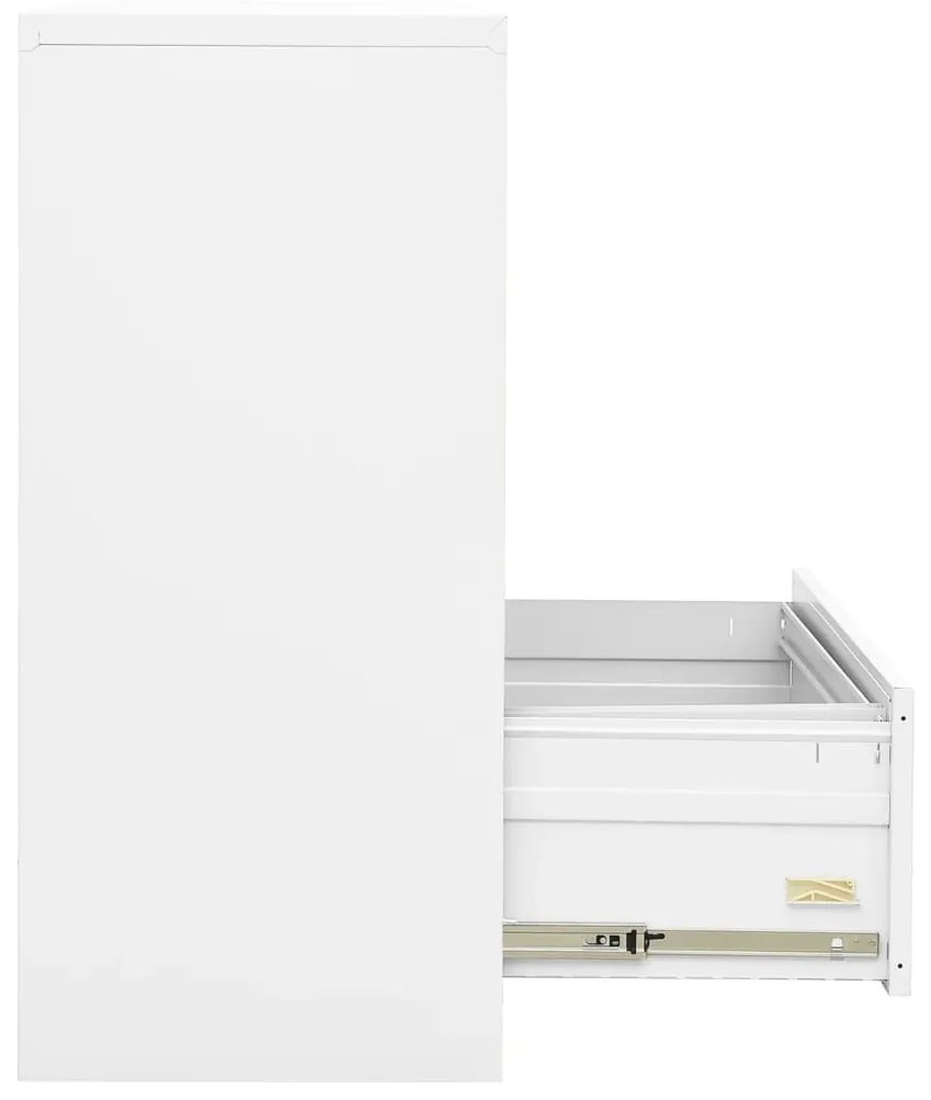 Armadio classificatore bianco 90x46x103 cm in acciaio